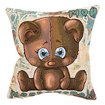 Гобеленовый декоративный чехол для подушки «Мой медвежонок»