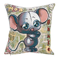Гобеленовый декоративный чехол для подушки «Моя мышка»