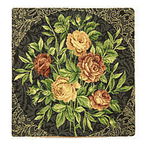 Гобеленовый декоративный чехол для подушки «Ретро розы»