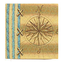 Гобеленовый декоративный чехол для подушки «Роза ветров»