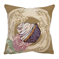 Гобеленовый декоративный чехол для подушки «Сливочный зефир»