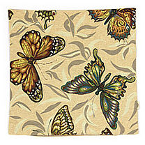 Гобеленовый декоративный чехол для подушки «Бабочки»