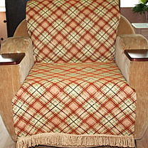 Гобеленовое покрывало для мягкой мебели «Шотландка коричневая»
