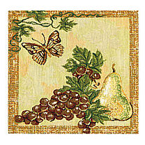 Комплект салфеток «Бабочка с виноградом»