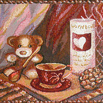 Комплект гобеленовых салфеток «Мишка чаепитие»