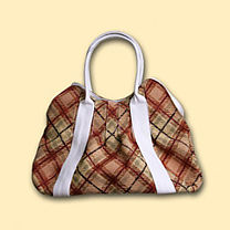 Женская гобеленовая сумка 140 «Шотландка коричневая»
