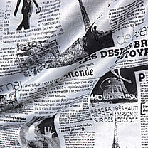 Портьерная ткань «Газета»